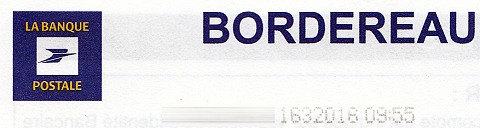 Remise chèque à La Banque Postale, horodatage mercredi 16/03/2016