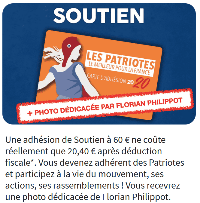 Les Patriotes, parti de Florian Philippot — Adhésion 