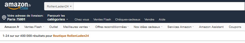 Amazon.fr - Fausse boutique “RollenLaden24” maintenant à 400000 articles - Capture écran 22/06/2018-08h42