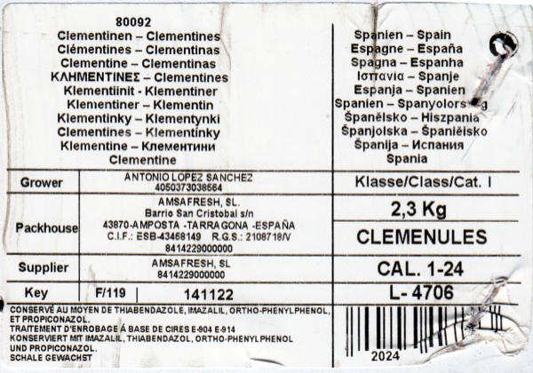 Clémentines / Clemenlunes espagnoles