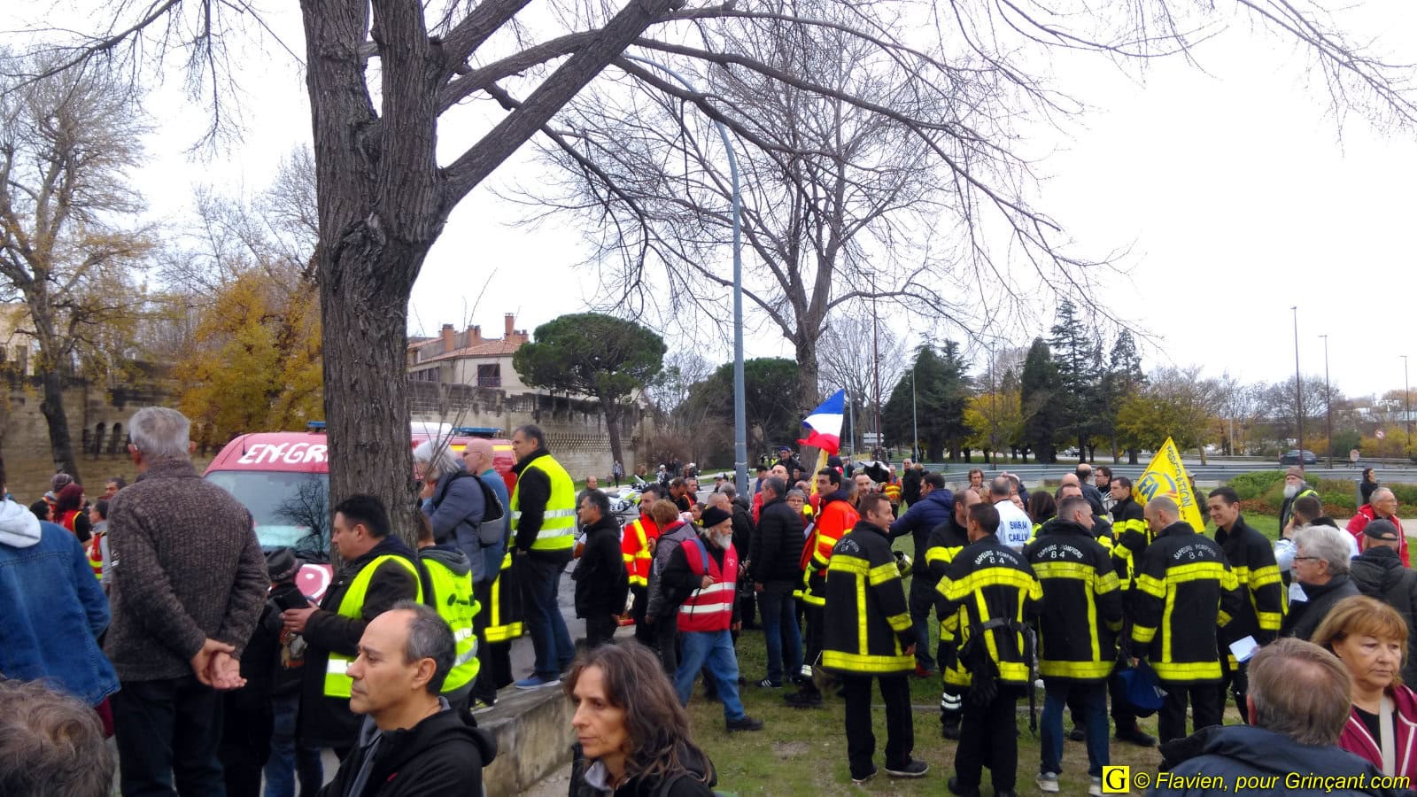 Manif pompiers