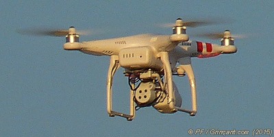 Drone Phantom en vol
