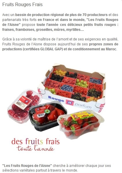 Fruits Rouges Frais, des fruits frais toute l’année