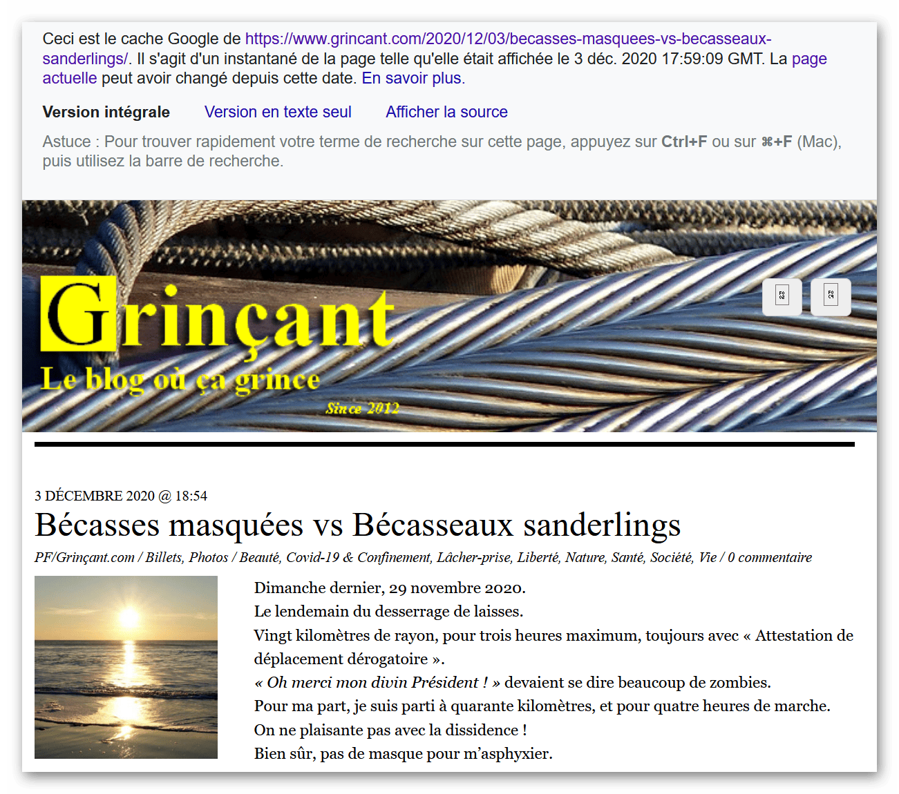 Informations du 