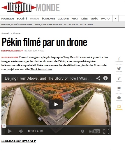 Pékin filmé par un drone – LIBERATION avec AFP