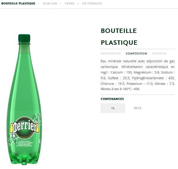 Perrier, maintenant avec adjonction de gaz carbonique — Capture site Perrier 06/08/2018-07h20