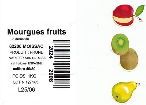 Prune rouges de Moissac (82200), origine ESPAGNE