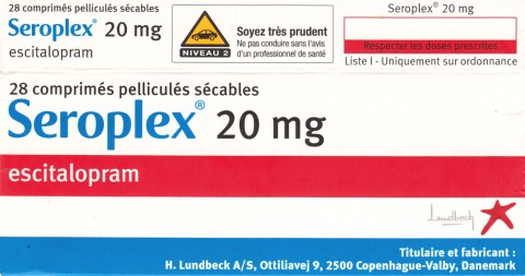 Seroplex 20 mg (Escitalopram) des laboratoires H. Lundbeck A/S