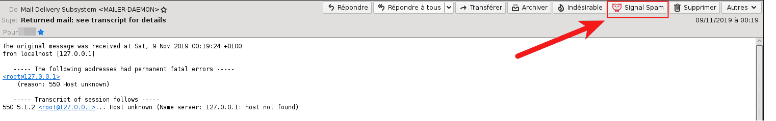 Signal Spam pour Mozilla Thunderbird