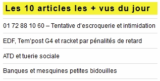 Top 4 des billets les plus lus le 09/10/2014 à 20h30 : C'est sinistre !