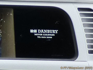 VW Combi T2, Danbury sur fenêtre arrière