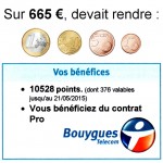 La monnaie, soit 1,16 € sur 665,00 €, ne vous sera pas rendue par Bouygues Telecom La monnaie, soit 1,16 € sur 665,00 €, ne vous sera pas rendue par Bouygues Telecom