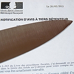 Notification d'Avis à Tiers Détenteur (ATD)