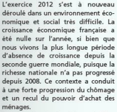 Résumé de la situation économique par la Matmut (juin 2013)