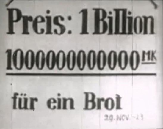 Prix : Un billion de marks pour un pain ! (1923)