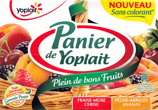 Panier de Yoplait – NOUVEAU Sans colorant Panier de Yoplait – NOUVEAU Sans colorant