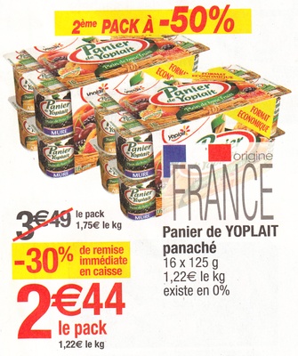 Promo catalogue "Grands conditionnements", Panier de Yoplait panaché Promo catalogue "Grands conditionnements", Panier de Yoplait panaché