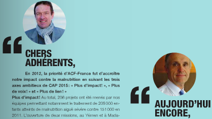 Benoît MIRIBEL & Denis METZGER, Présidents d'ACF