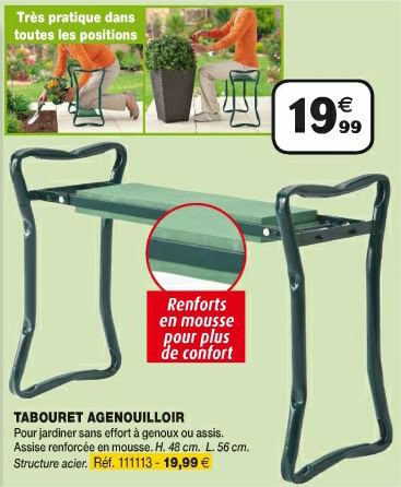 Tabouret agenouilloir OUTIROR