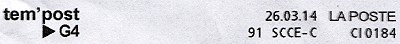 Affranchissement Tem'post G4 mise en demeure EDF (26/03/2014) Affranchissement Tem'post G4 mise en demeure EDF (26/03/2014)