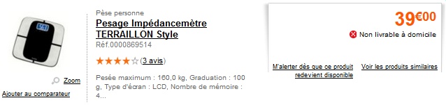 Pèse personne Terraillon Fitness Coach Style à 39 € sur Boulanger.fr le 03/04/2014