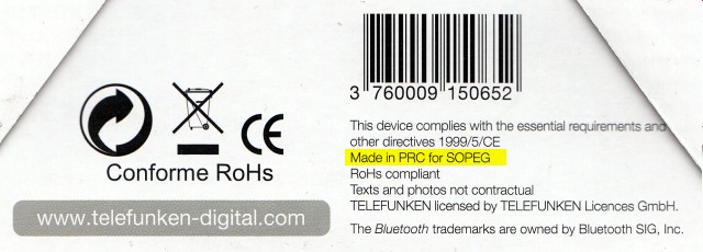 Téléphone DECT Telefunken - Marque allemande - Made in PRC for SOPEG Téléphone DECT Telefunken - Marque allemande