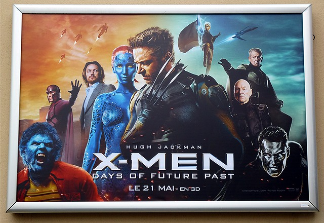 Affiche X-Men : Days of Future Past. Retour à 1973 pour les mutants, l'époque de Pompidou & Giscard avec leur loi "Rothschild"