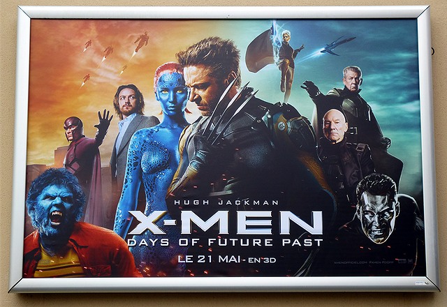Affiche X-Men : Days of Future Past (X-Men : Jours d’un avenir passé) Affiche X-Men : Days of Future Past. Retour à 1973 pour les mutants, l'époque de Pompidou & Giscard avec leur loi "Rothschild"