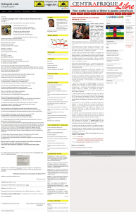 Reprise sans autorisation du billet Grinçant.com sur la mort de Camille Lepage par le journal/site CentrAfrique Libre Parallèle billet original Grinçant.com et article CentrAfrique Libre