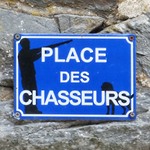 Panneau "Place des chasseurs"