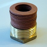 9 joints fibre posé sur un bouchon mâle 20x27