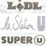Logos Lidl, la Station U et Super U