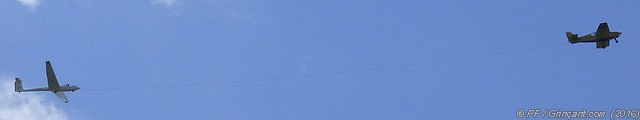 Robin, pas des bois, contre héron Avion remorqueur et planeur