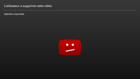 YouTube : "L’utilisateur a supprimé cette vidéo"