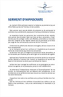 Télécharger le Serment d'Hippocrate (Source Ordre National des Médecins - 28/03/2017) au format PDF Lien PDF vers Serment d'Hippocrate
