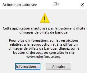 Logiel Photo "Action non autorisée"