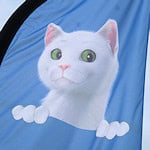 Chat Feu Vert sur drapeau