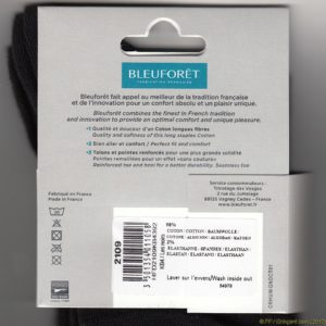 Chaussette Bleuforêt 2109-KB4, packaging verso