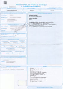 Procès-verbal de Contrôle Technique 28/04/2017