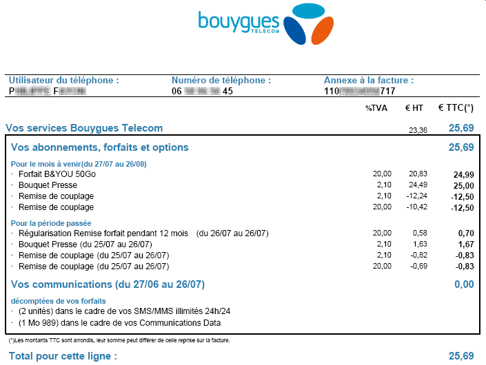 consulter ma facture detaillée bouygues telecom - espace client bouygues mes factures