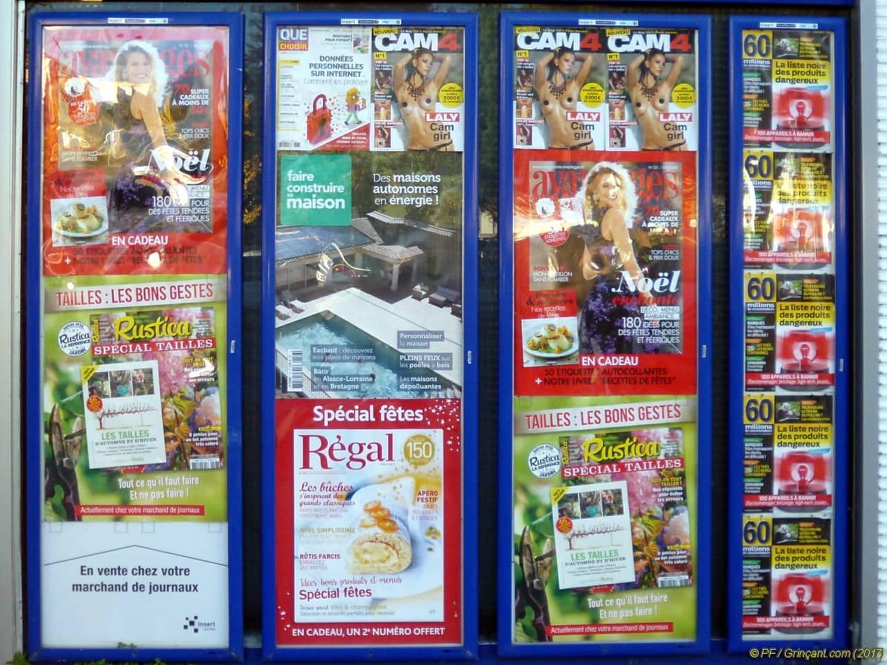 Photo mises en avant d'un magasin de presse, 14/11/2017