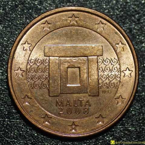 Pièce de 5 cents d'euro – Malte 2008