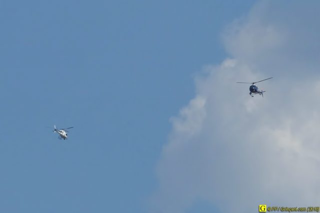 Les 2 hélicoptères de France TV Sport