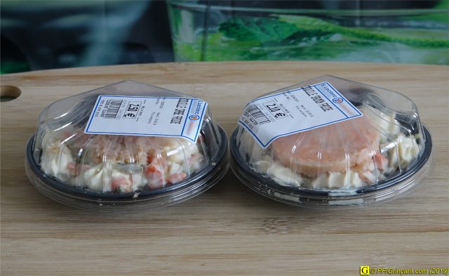 1 coquille “Crabe” + 1 coquille “Saumon”