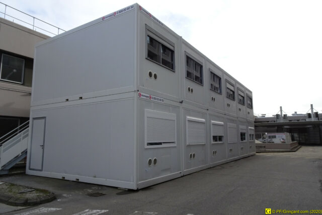 Bâtiements, extensions modulaires provisoires