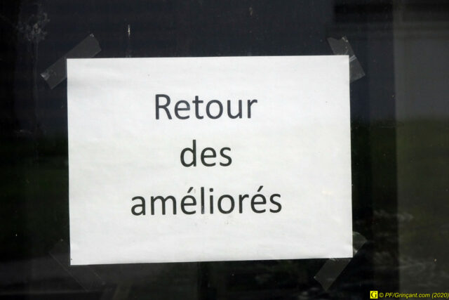 Affichette “Retour des améliorés”