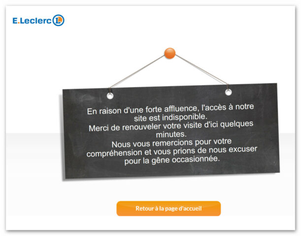 Leclerc Drive : Site carrément... indisponible !