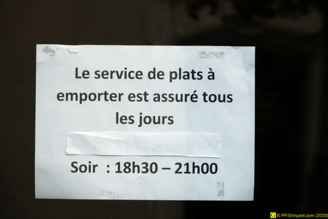 15 – Service plats à emporter