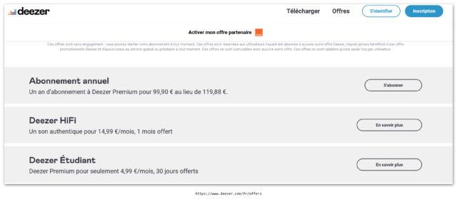 Offres Deezer - Capture écran 21/05/2020-11h24