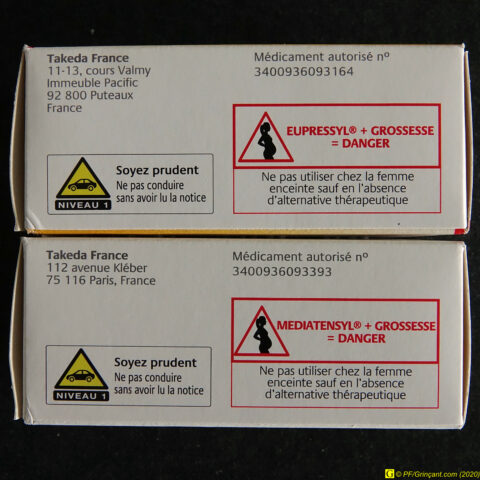 Eupressyl LP 30 mg vs Mediatensyl LP 30 mg — Takeda France pour les deux
